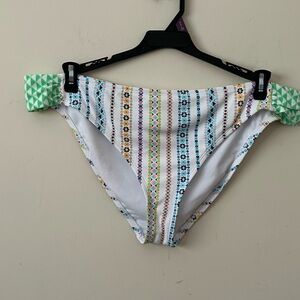 Jessica Simpson Women's Striped‎ Print Hipster Bikini Bottom Swimwear Size XXL